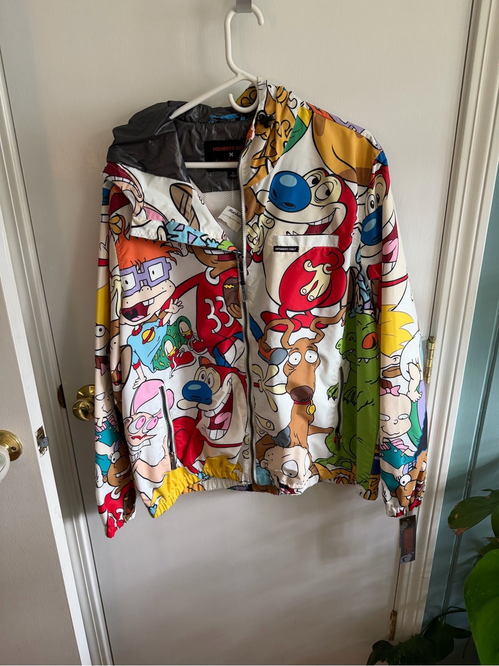 NWT Members Only x Nickelodeon 90s Cartoon Windbreaker Jacket Men’s XL